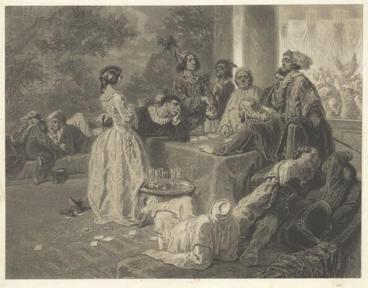 Le Lansquenet. Gavarni, 1852.