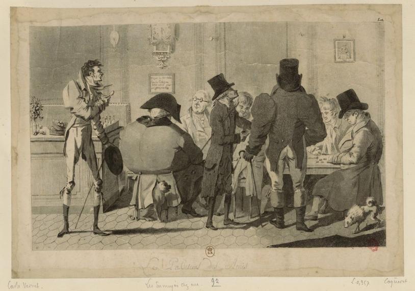 Les ennuyés chez eux, Pierre-Charles Coqueret d'après Carle Vernet (auteurs présumés), 1806.