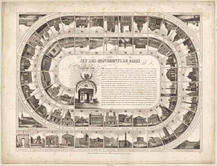 Jeu des monuments de Paris. Paris, 1775. 