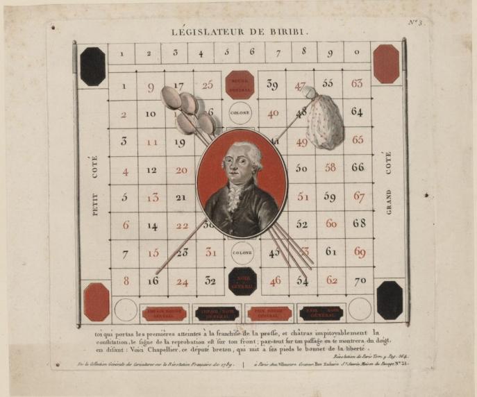 Législateur de Biribi : toi qui portas les premières atteintes à la franchise de la presse..., 1791-1794.