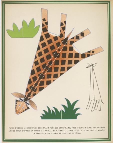 La Jungle chez moi : Série de 8 images et découpages à plier sans collage.  Dessins de Turenne Chevallereau. 1938.
