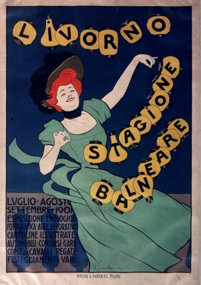 Livorno Stagione Balneare. Leonetto Cappiello, 1901.