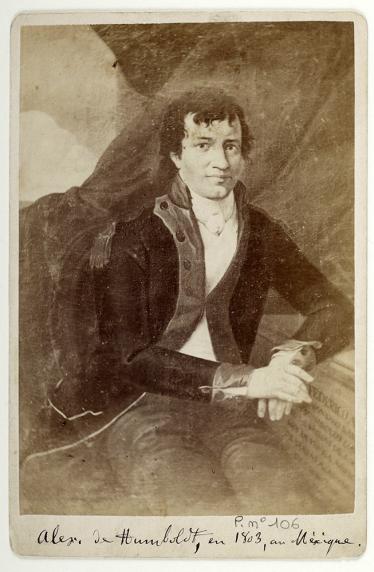 Panneau  Alexander von Humboldt en 1803 au Mexique à l'age de 34 ans
