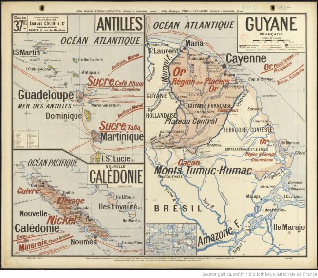 Antilles, Guyane, Nouvelle-Calédonie, 1897 - Vidal