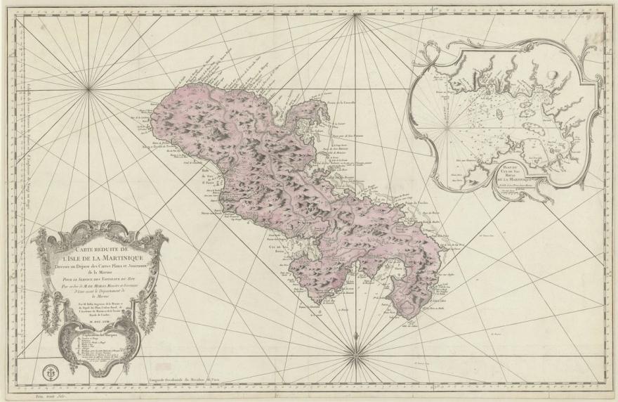 Carte réduite de l'Isle de la Martinique, 1758 - Nicolas Bellin