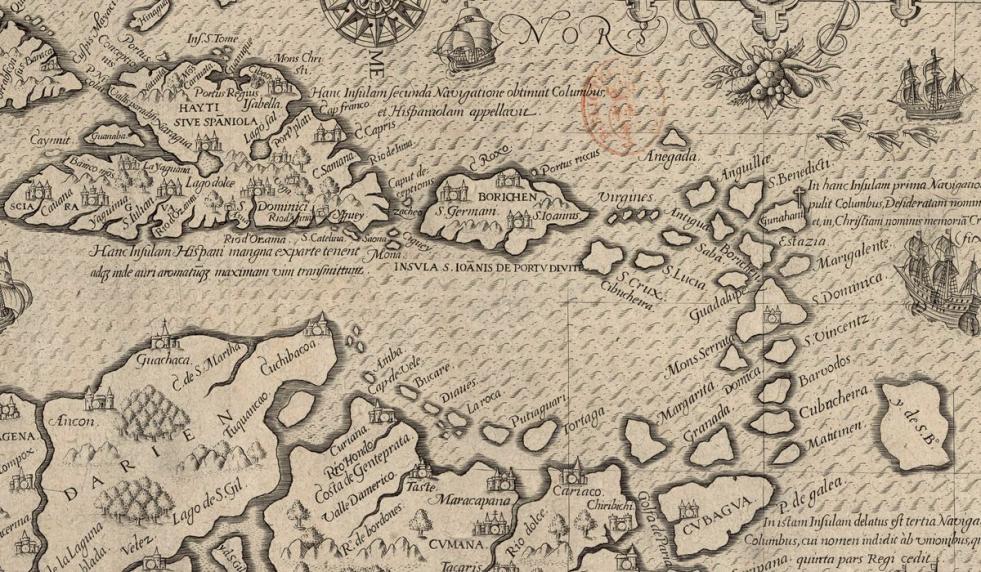 Les territoires de l’Amérique Occidentale, 1594 - Théodore De Bry